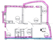 2 к кв,  Центр,  13/14 монолит,  64.50 м.кв.