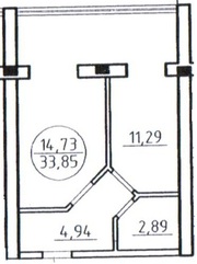 1к.кв(33.85). в строящемся доме по ул. Есенина80/7