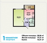 СРОЧНО 1к.кв. ЖК Московский,  39/20/10,  ц.: 1810т.р.,  дом сдан ХОЗЯИН