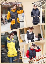 2103 новое зимнее пальто длинный абзац корейского смешанных цветов дам