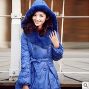 GRYR104 2013 новая зимняя леди Тонкий кролика куртку синего любовника