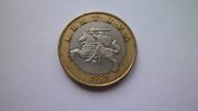 Монета Литвы 2 лита 1999 года