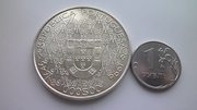 Серебряная монета 1000 эскудо 1996 г. Португалия 