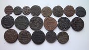 Медные монеты полушка (1/4 коп.) разных императоров