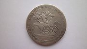 Серебряная монета 1 крона 1819 г. Великобритания,  император Георг III