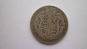 Серебряная монета 1/2 кроны 1921 г. Великобритания,  император Георг V.