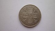 Серебряная монета 1 флорин 1929 г. Великобритания,   Георг V