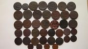 Медные монеты ,  денга,  денежки,  1/2 коп. разных императоров.