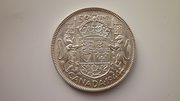 Серебряная монета 50 центов 1944 г. Канада,  император Георг VI.