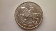 Серебряная монета 1 крона 1935 г. Великобритания,  император Георг V