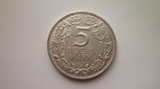 Серебряная монета 5 марок 1925 г. Германия,  Веймарская республика