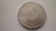 Серебряная монета 5 песо 1947 г. Мексика
