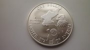 Не частая серебряная монета 1 доллар США 1991 г. 
