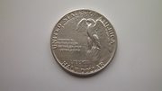 не частая серебряная монета 1/2 доллара США 1925 г 