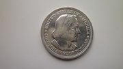 серебряная монета 1/2 доллара США 1893 г.