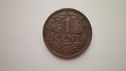 Монета 1 цент 1939 года Нидерланды.