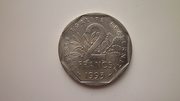 Памятная монета 2 франка 1993 года Франция.