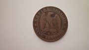 Монета 5 сантим 1861 года Франция,  Наполеон III