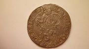 Серебряная монета 1 левендаальдер 1651 г. Нидерланды. Восточная Фризия