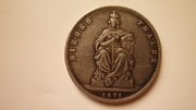 Серебряная монета 1 талер 1871 г. 2 Рейх,  Пруссия
