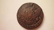 медная монета 5 копеек 1788 года ЕМ Екатерина II.Отличные !!! 