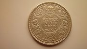 серебряная монета 1 рупия 1919 г. Индия-колония Великобритании