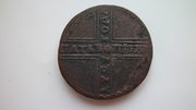 монета 5 копеек 1727 года Петр II. Крестовая.Не частая монета!!!