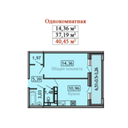 Однокомнатная квартира в Краснодарском крае за  1, 85 млн.  рублей.